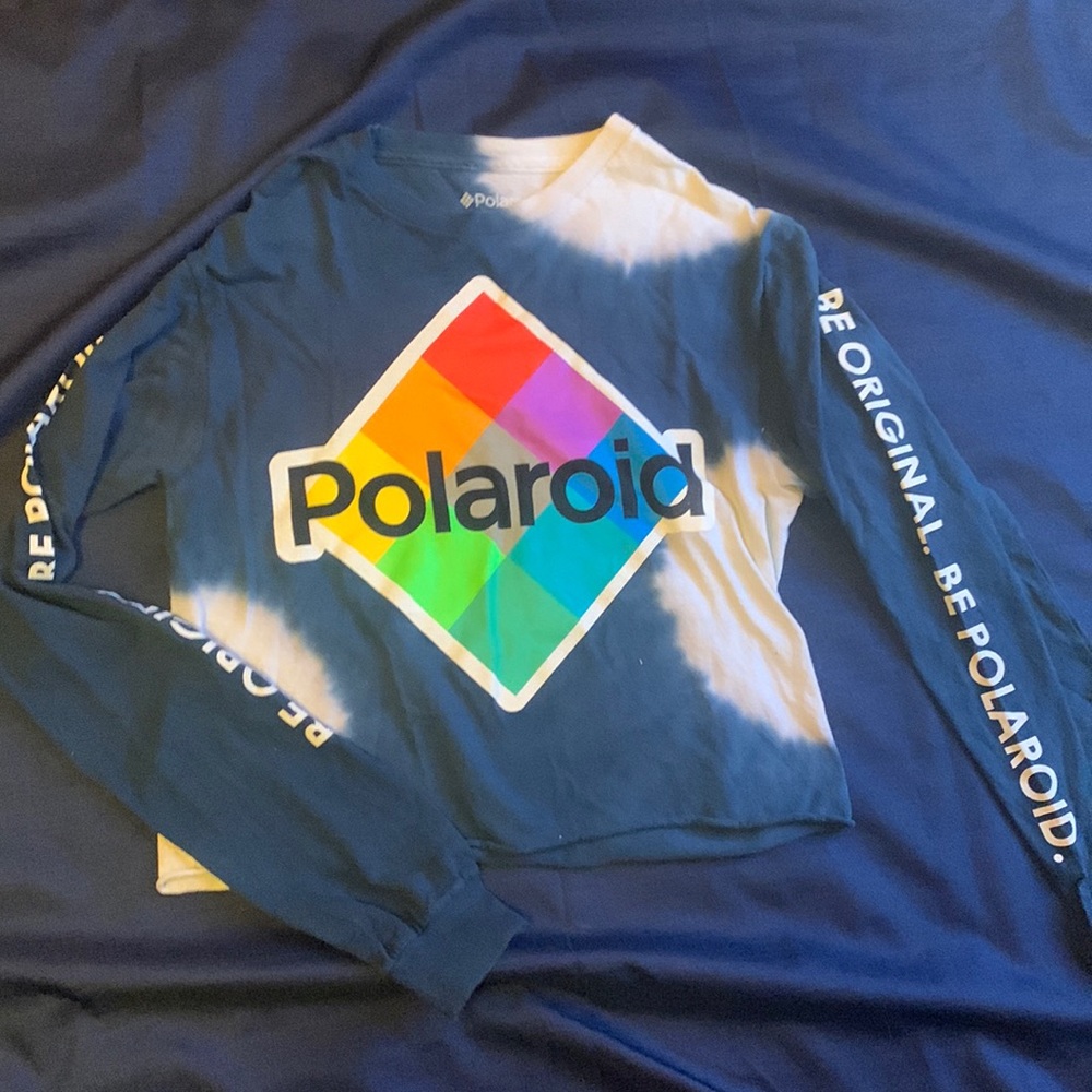 Polaroid cropped long sleeve shirt